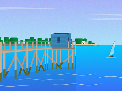 Bord de mer - Illustration