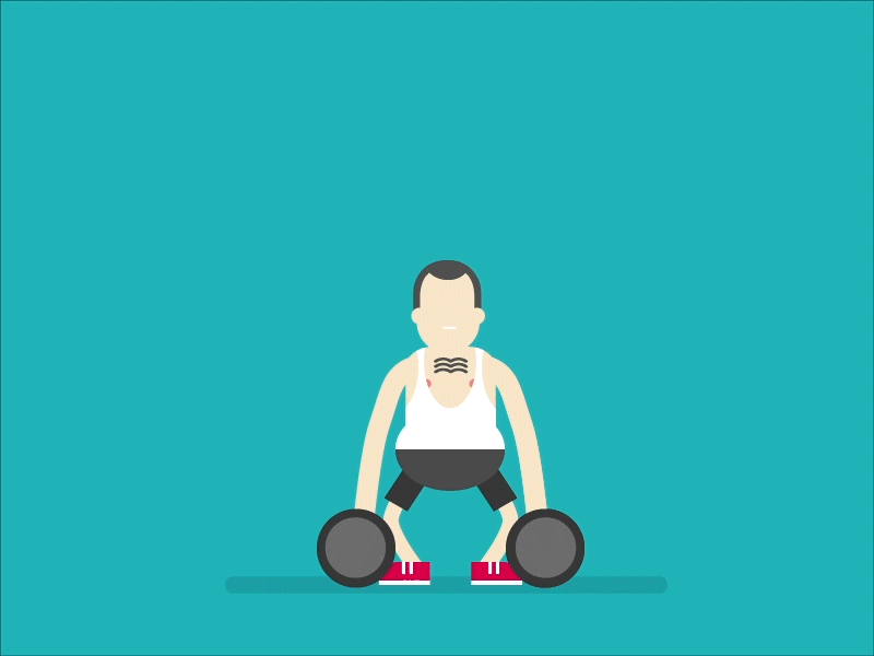 Grandpa' dumbbell after affects animated animation biceps bodybuilding character design dumbbell fitness flat funny gif illustrator stringer