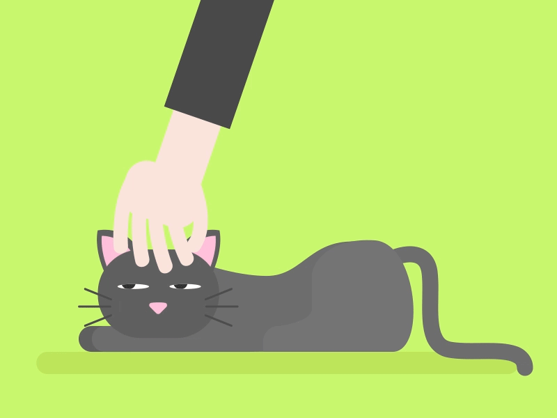 Make me purr please after affects animated animation caress cat character design flat fun funny gif hug illustration illustrator motion motion animation purr vector