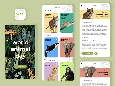 Word animal day App Design animals app app design appdesign application design worldanimalday