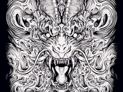 Tiger Aura animal art artwork collaboration dark darkart design digital drawing drawing illustration inspiration surrealism tiger
