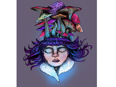 Princess Of Fungus art artworks charachter cover art design digital 2d drawing epic fantasy fantasyart illustration illustrator inspiration