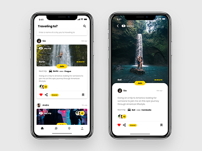 Backpack - UI Kit Free for Adobe XD adobe xd free ui kit freebie freebie xd ios social app travel app ui ui kit uidesign uiux ux