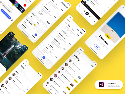 Backpack UI Kit - Free for Adobe XD