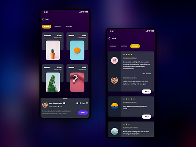 Albums and Reviews adobe xd appdesign ios photography app photos reviews ui uidesign uiux ux