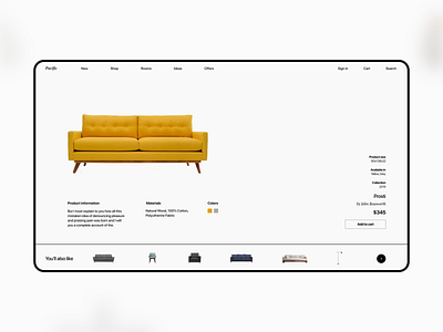 Pacific Web UI Kit adobe xd architechture figma furniture furniture store interior minimal shop store ui kit web