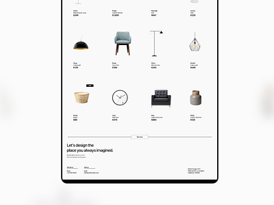 Pacific Web UI Kit adobe xd architect clean furniture home interior design minimalist products shopping ui kit web design