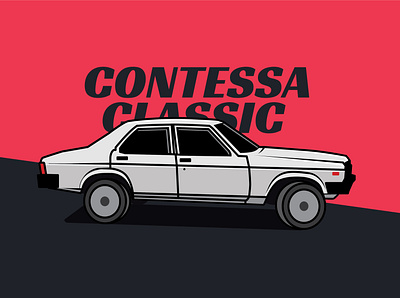 Contessa Classic art car contessa illustration old car vector