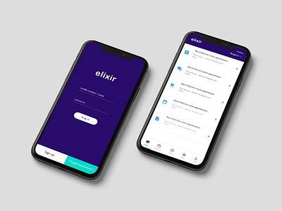 elixir - Health Care App - Prototype - Artboard studio branding design illustration