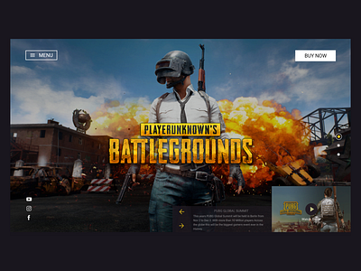 PUBG - Website Basic Concept Design adobe xd app branding design illustration pubg ui ux