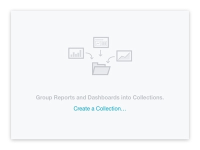 Collections empty state app design icon illustration web