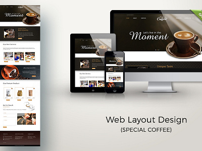 Web Layout Design (Special Coffee) brand branding coffee coffeelove coffeetime design layout layouting multimedia special web