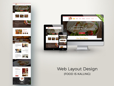 Web Layout Design art brand branding design food graphic layout layouting multimedia restaurant template web