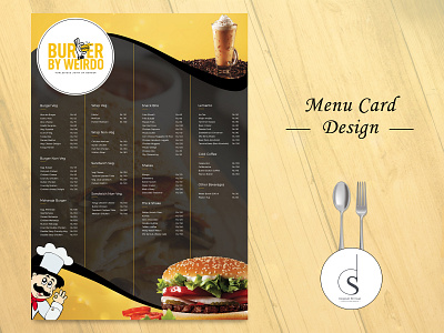 Menu Card Design 🍴🍔