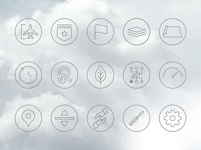 Airline Icon Set by Stephanie Mikuls on Dribbble