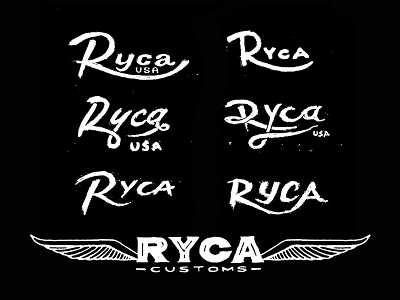 Ryca custom decal logo motorcycle sketch