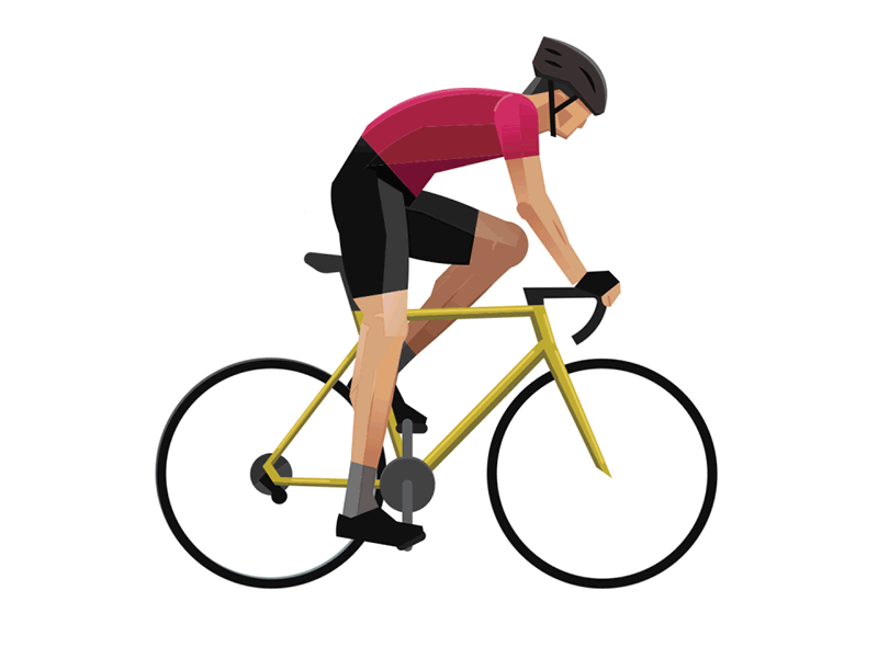 Playing with animation after effects animation bicycle cycling illustration