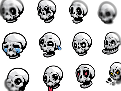 Skull Emotes avatar discord emoji emote gaming logo skeleton skull sticker twitch