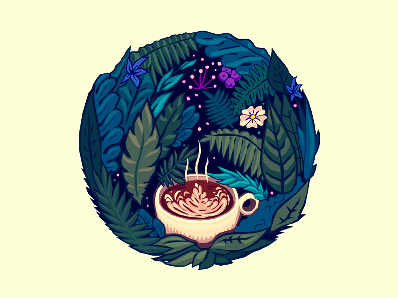 Coffee In Paradise by Andrew Rose on Dribbble