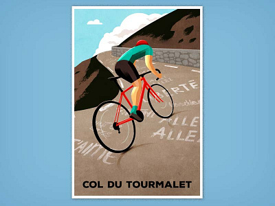 Col Du Tourmalet col du tourmalet cycling cycling art poster