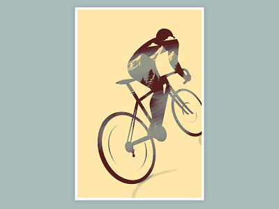 Inside the Climb cycling animation cycling art cycling print tour de france