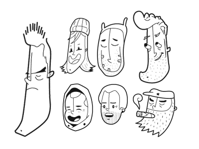 Random Avatars avatar cartoon faces illustration