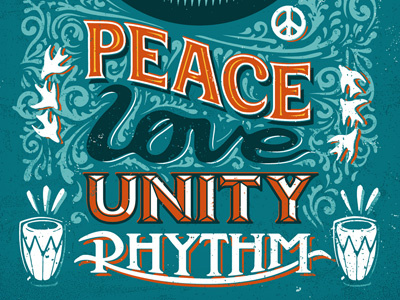 Reggae illustration love peace poster reggae rhythm type