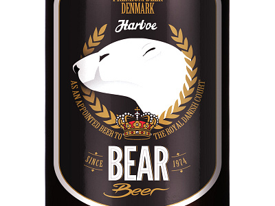 Bear Beer bear beer illustration label type