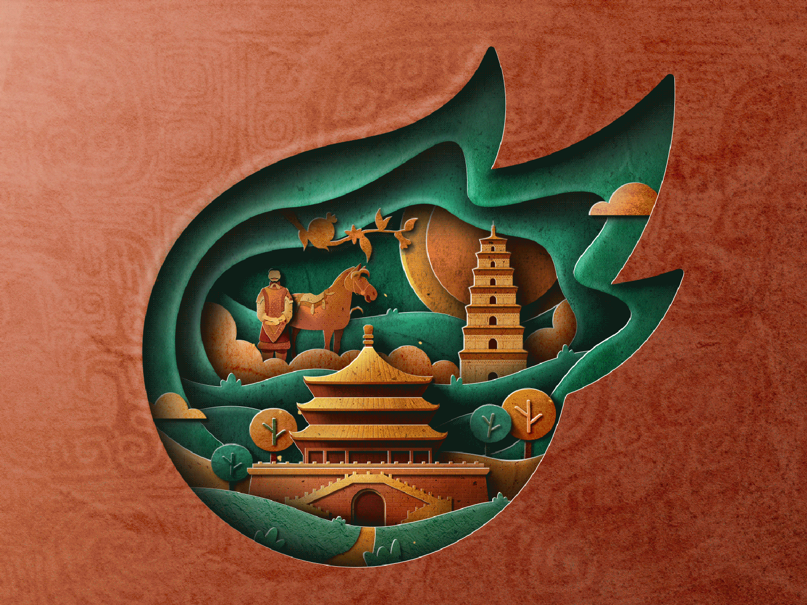 中国古都西安 illustration