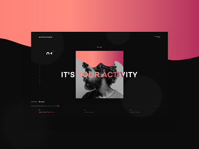 Activity concept activity animation branding color design effect flat future futurism gradient identity illustration minimal type typography ui uiux visual web website