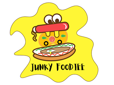 Junky Foodiee | Its Seriously bad for health branding design foodiee junkey logo madmags