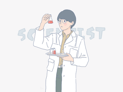 Scientist#2 art character design drawing girl illustration scientist scinece yununuan
