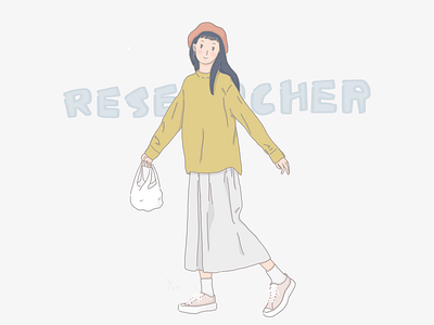 Researcher#2 art character design drawing fashion girl illustration pickled pomelo shopping yununuan