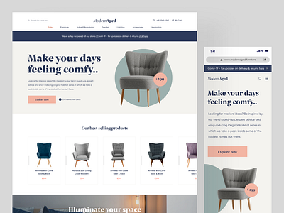 Furniture ECommerce Website Home Page UI design ecommerce ecommerce design furniture furniture website landing page landingpage landingpagedesign ui uidesign uidesigner uiux uiuxdesign website website design website designer website ui design