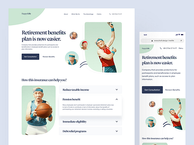 Insurance Company Home Page Visual Design agency agency landing page agency website appdesigner design finance insurance insurance app insurance company landingpage realestate ui uidesign uidesigner uiux uiuxdesigner website website designer websitedesign