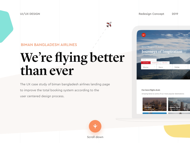Behance Case Study: Biman Airlines - Website ReDesign Concept