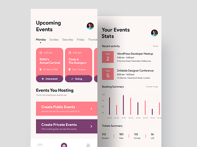 Events Management App android app app app design app concept app designer app ui app ui design appui design designer events events app ios ios app icon management app ui uidesign uidesigner uiux ux design