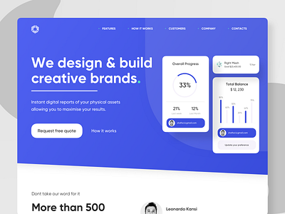 Design Agency Landing Page Header Design