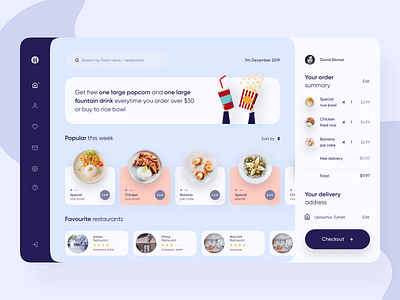 Food Delivery Dashboard UI Design