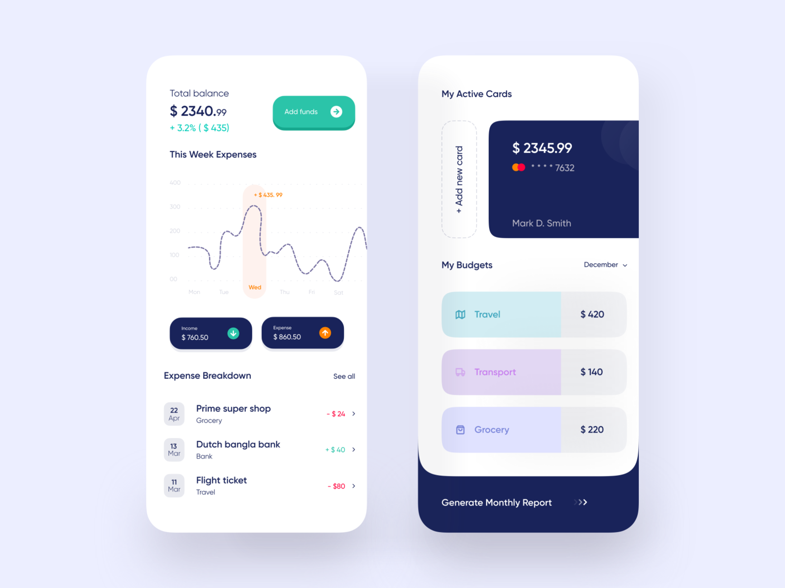 Verbazingwekkend Finance Mobile App UI Design by Shafi 🧔🏻 on Dribbble JO-68