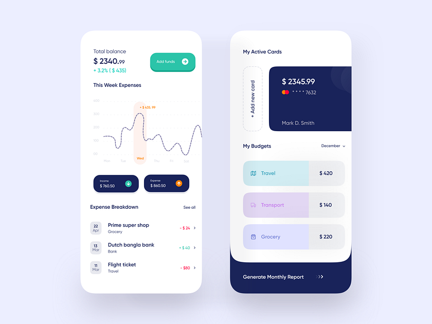 Finance Mobile App Ui Design By Shafi 