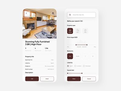 Apartment Finder App Design by Unary team on Dribbble