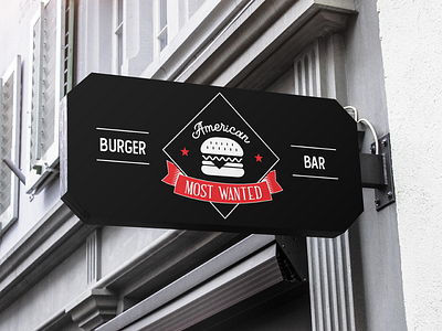 Burger Bar adobe american banner bar branding burger classic design designer food illustrator logo mockup vector