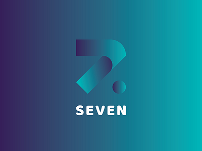 Seven app 3d adobe app clean clear design designer fade illustrator number seven typography ui ux vector