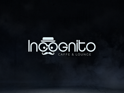 Incognito caffe lounge adobe cafe design designer flat font graphic graphicdesign idea illustrator logo logotype lounge moustache spy typography vector