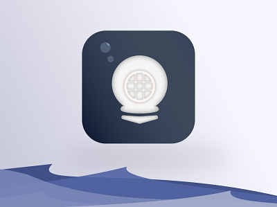 DeepDiver app logo design brand design brand identity branding and identity bubbly deep dive figma illustration logo oceanic scuba diver