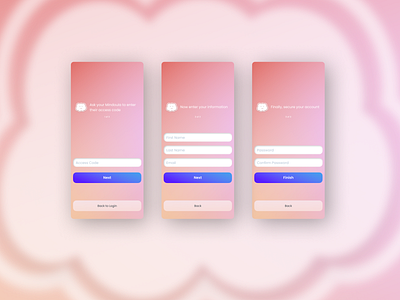 Care Cloud Messenger Onboarding cloud messenger mellow mobile app mobile design mobile messenger onboarding onboarding flow onboarding screens onboarding ui piiink product design uiux