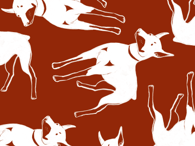 Dog Pattern dog pattern red