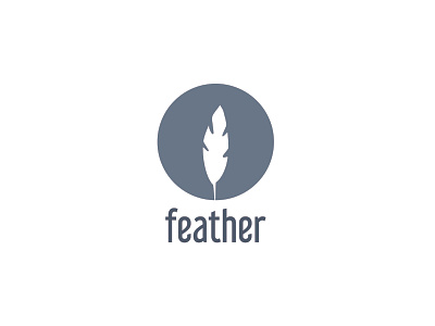 Feather / logo design graphics logo minimal vector