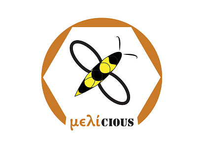 Melicious brand honey logo